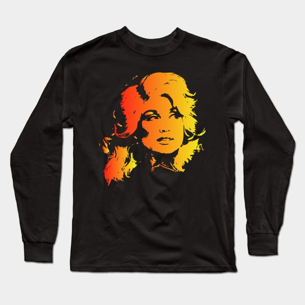 Dolly-Parton Long Sleeve T-Shirt by Mum and dogs